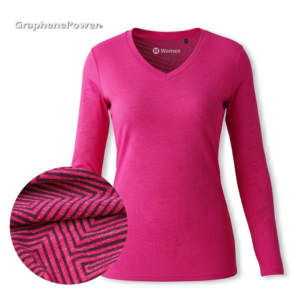 Graphene Thermal Circulation Long Sleeve Top, , large
