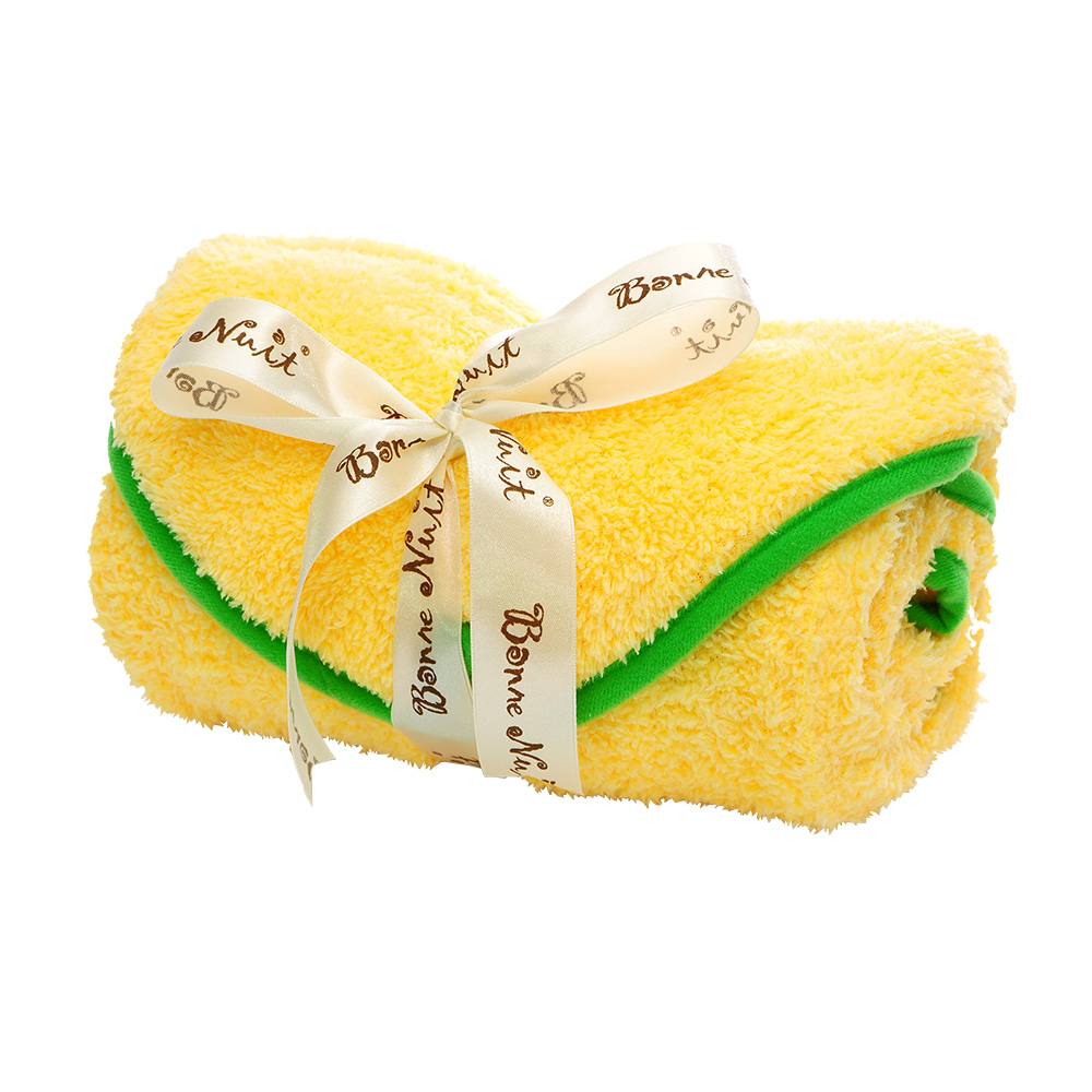 Bonne Nuit 雪柔綿包巾 75x75cm 玉米黃, , large