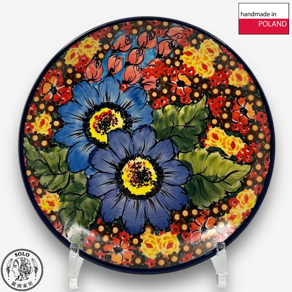 【SOLO歐洲家居】波蘭製 Cerraf 波蘭陶 19cm 圓盤 繁花深處系列, , large