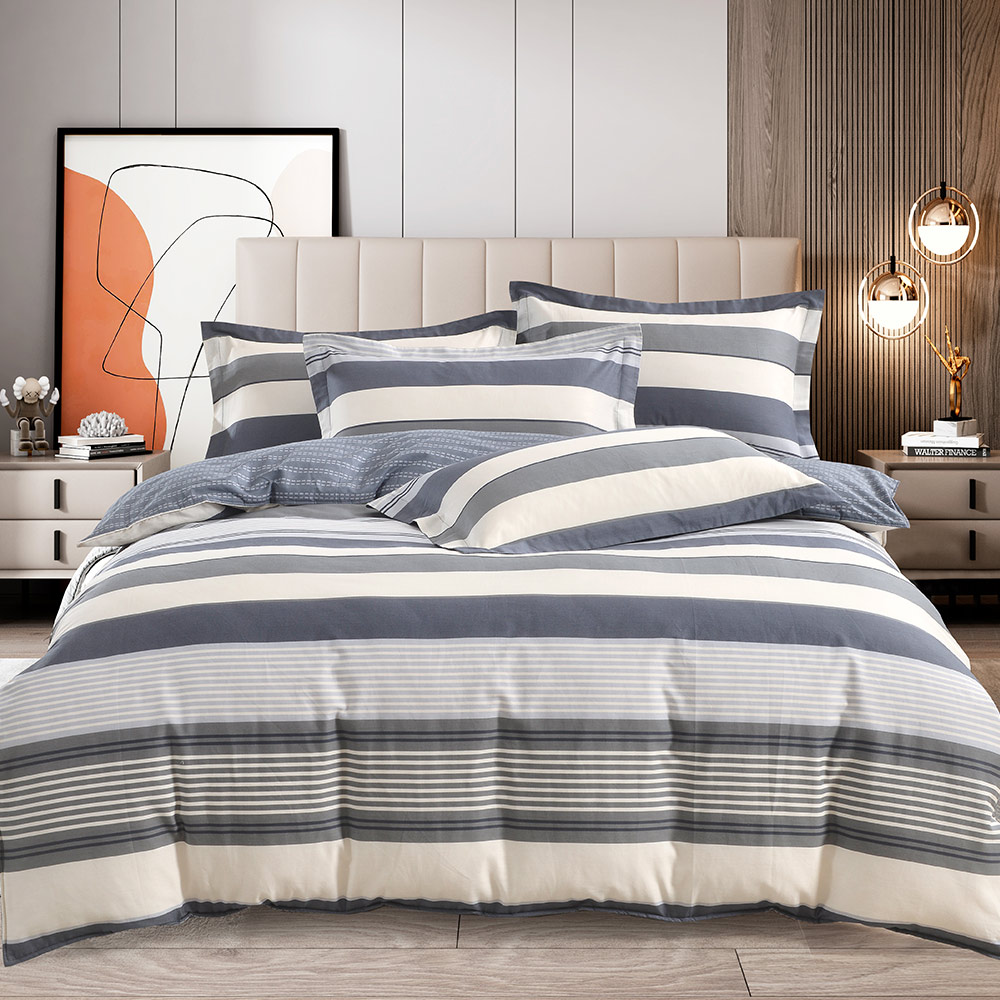【Betrise】 Youth Blanket | Environmentally friendly printing and dyeing anti-mite and antibacterial 100% combed cotton dual-purpose quilt and bed sheet set - Large size, , large