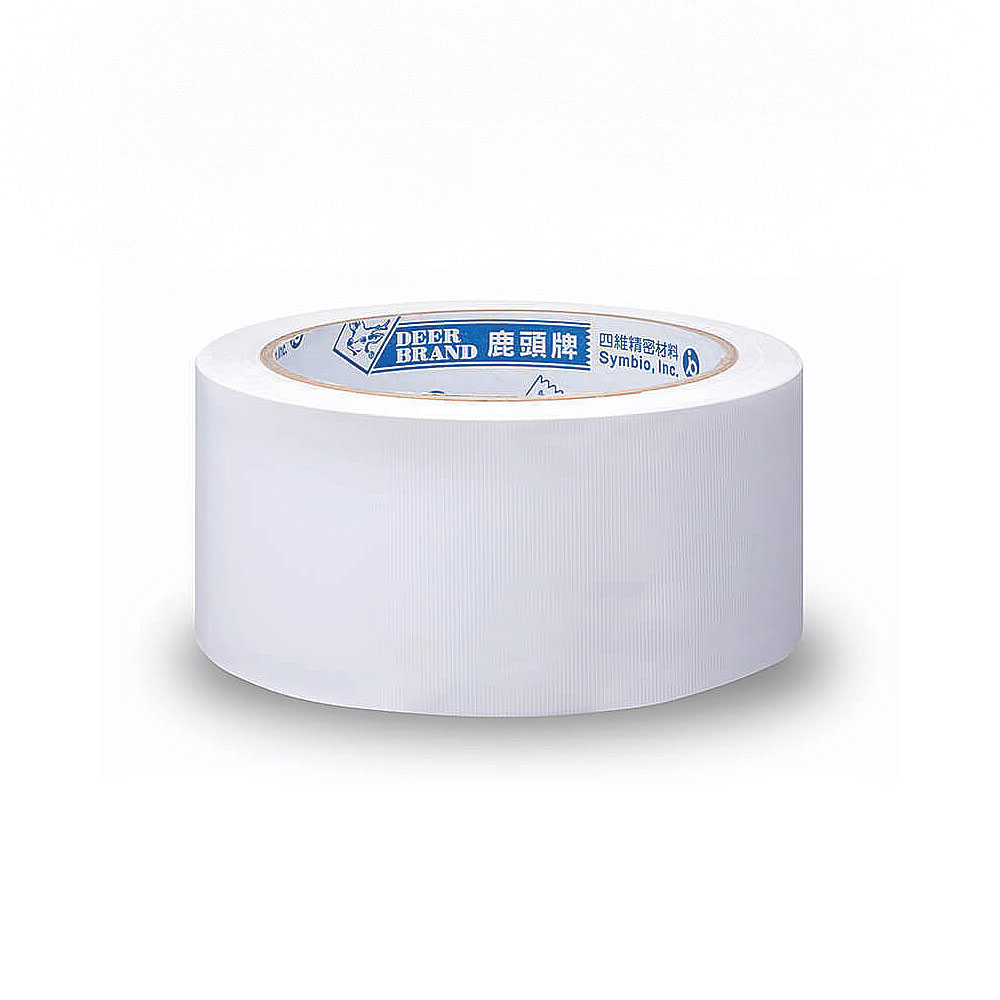 【四維】鹿頭牌 PVC白色布紋膠帶 冷氣膠帶 可手撕 48mm X 27Y / 捲 PVS5, , large