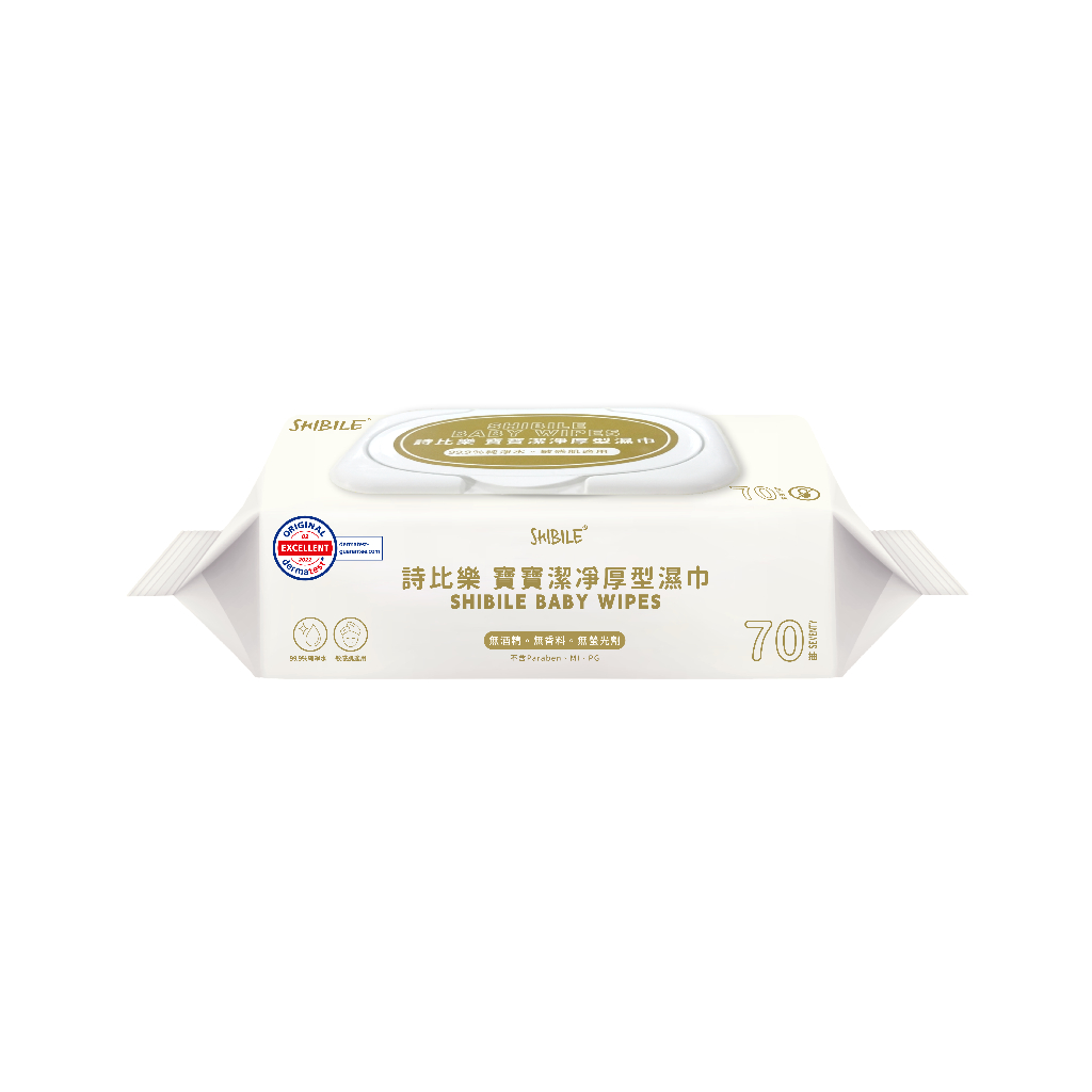 【詩比樂 SHIBILE】寶寶潔淨厚型濕紙巾70抽(規格-單包)純水濕紙巾/厚款濕紙巾/不連抽/溫和濕紙巾, , large