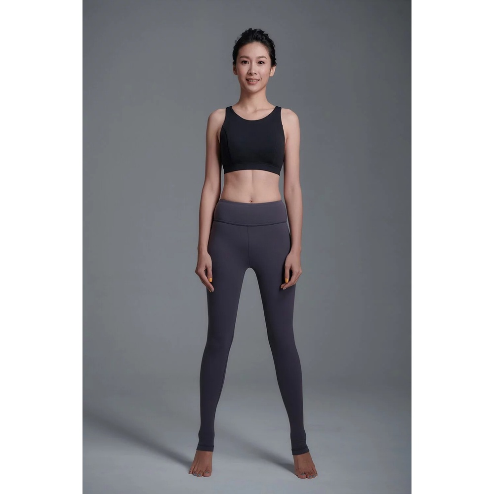 YOGA FLOW Hedy Bra - 極簡圓領短版上衣 - 炭黑 Black, , large