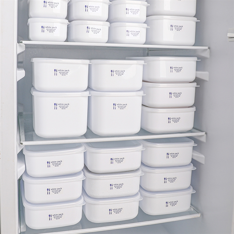 Pure white food storage container, 700ml, , large