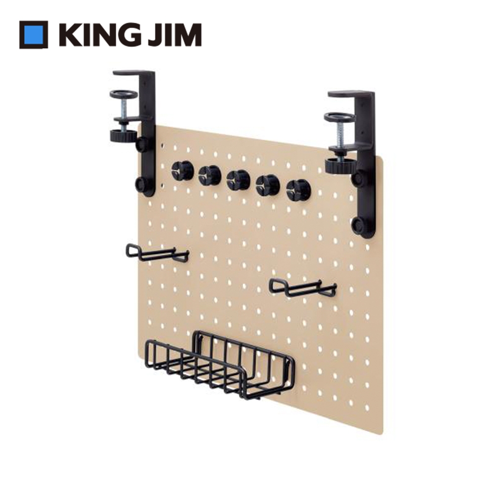 KING JIM ROUTE BOARD 三用夾式洞洞板/電線集線板 灰色, , large