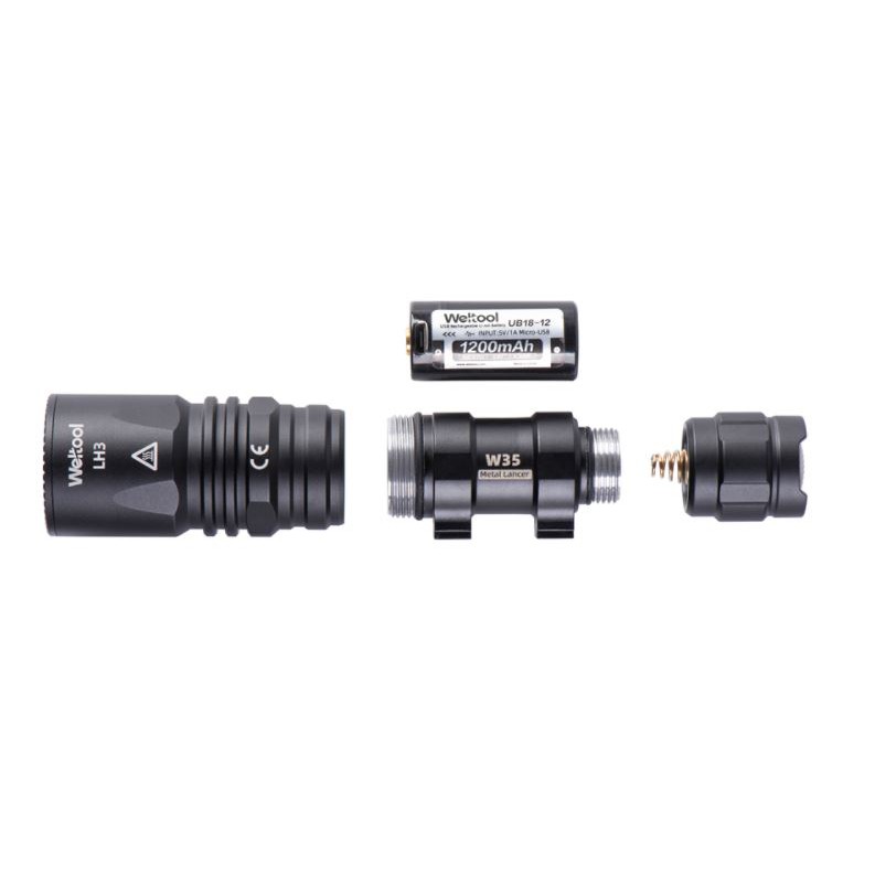 【電筒王】WELTOOL W35 LEP 335流明 886米 極致聚光 鐳射 EDC光劍 遠射手電筒 18350含電池, , large