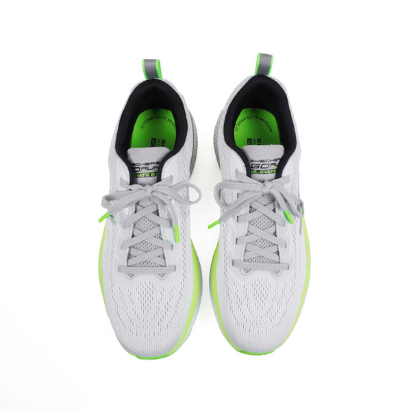 Skechers Go Run Elevate 2.0 男 慢跑鞋 運動 休閒 緩衝 灰 螢光綠 [220847WGY], , large