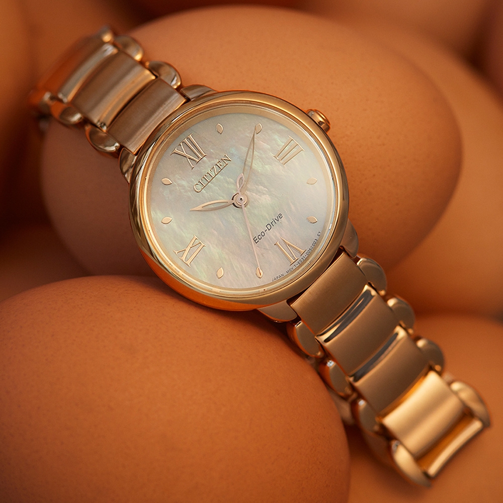 CITIZEN 星辰 聖誕節推薦錶 L系列 光動能大三針女錶 EM0929-81Y, , large