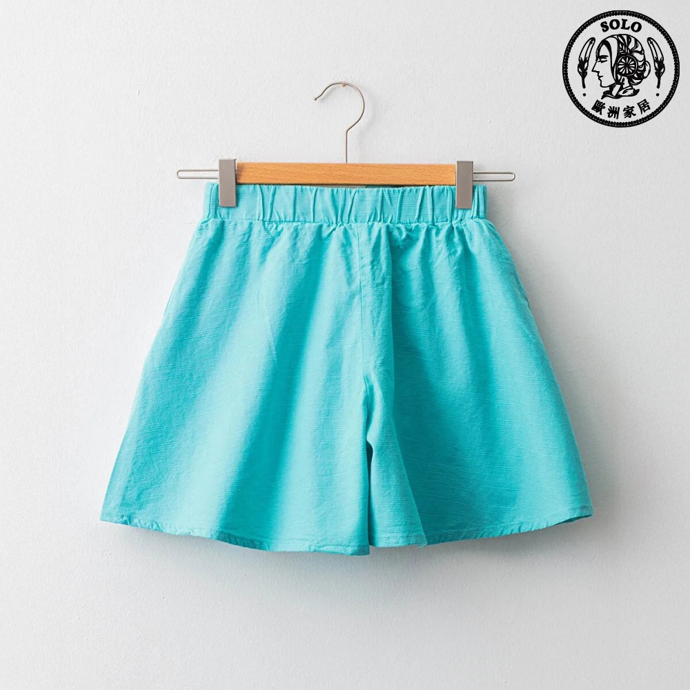 【SOLO Vintage】LCW Girls Lake Green Bow Shorts 100% Cotton Made in Turkey 9-10y, , large