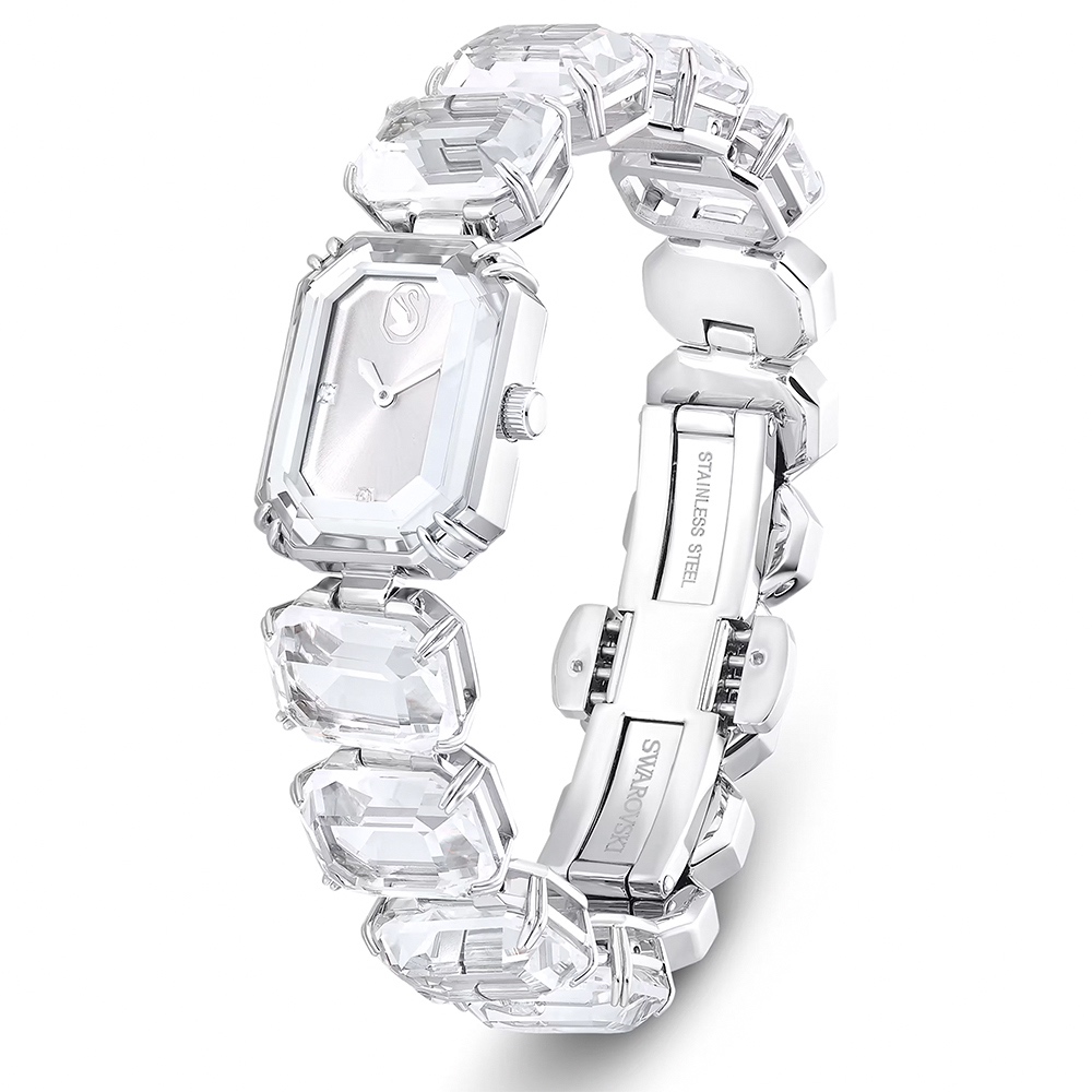 SWAROVSKI 施華洛世奇 八角方形水晶手鍊手錶 女錶-23x17mm(5621173)