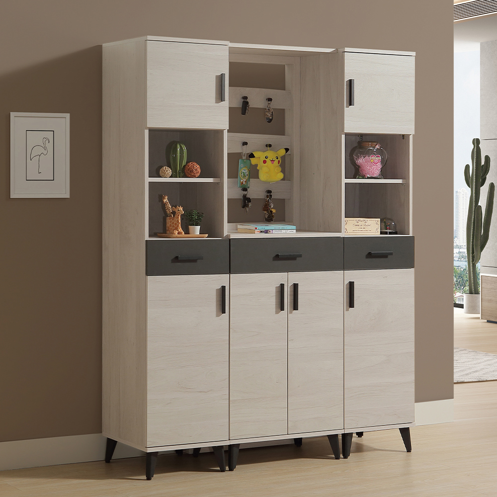 【唯熙傢俱】米可橡木白2尺鞋櫃, , large