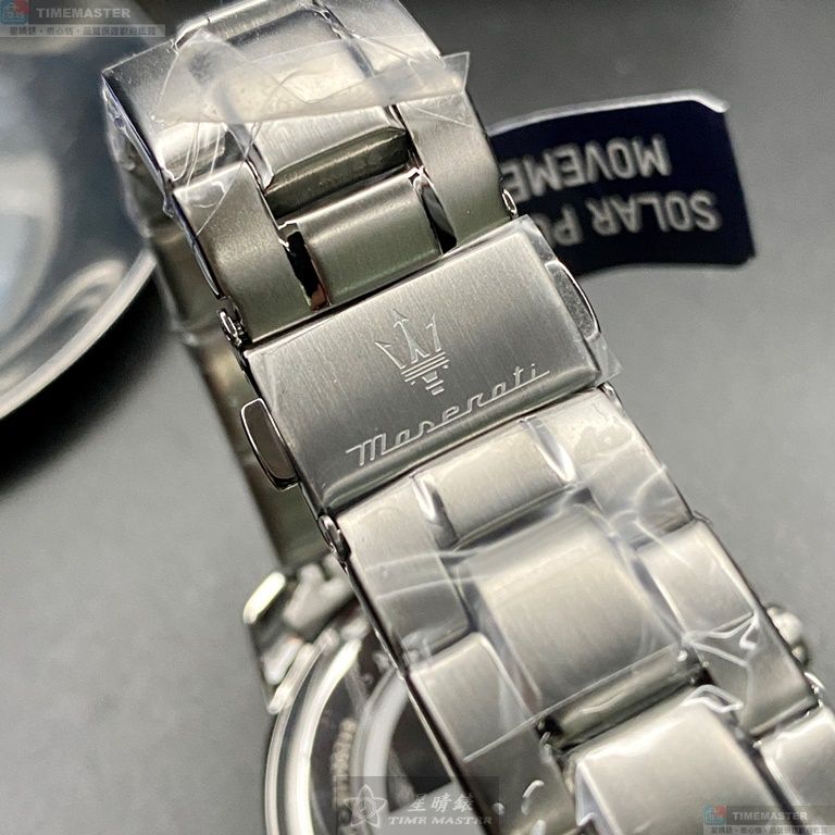 [星晴錶業]MASERATI手錶,44mm,R8873645004寶藍色錶面銀錶殼銀色精鋼錶帶款, , large