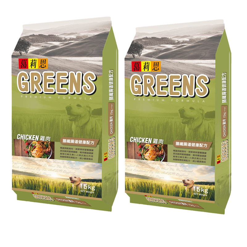 【葛莉思】膳纖腸道健康配方犬食15kg*2包組-雞肉口味, , large