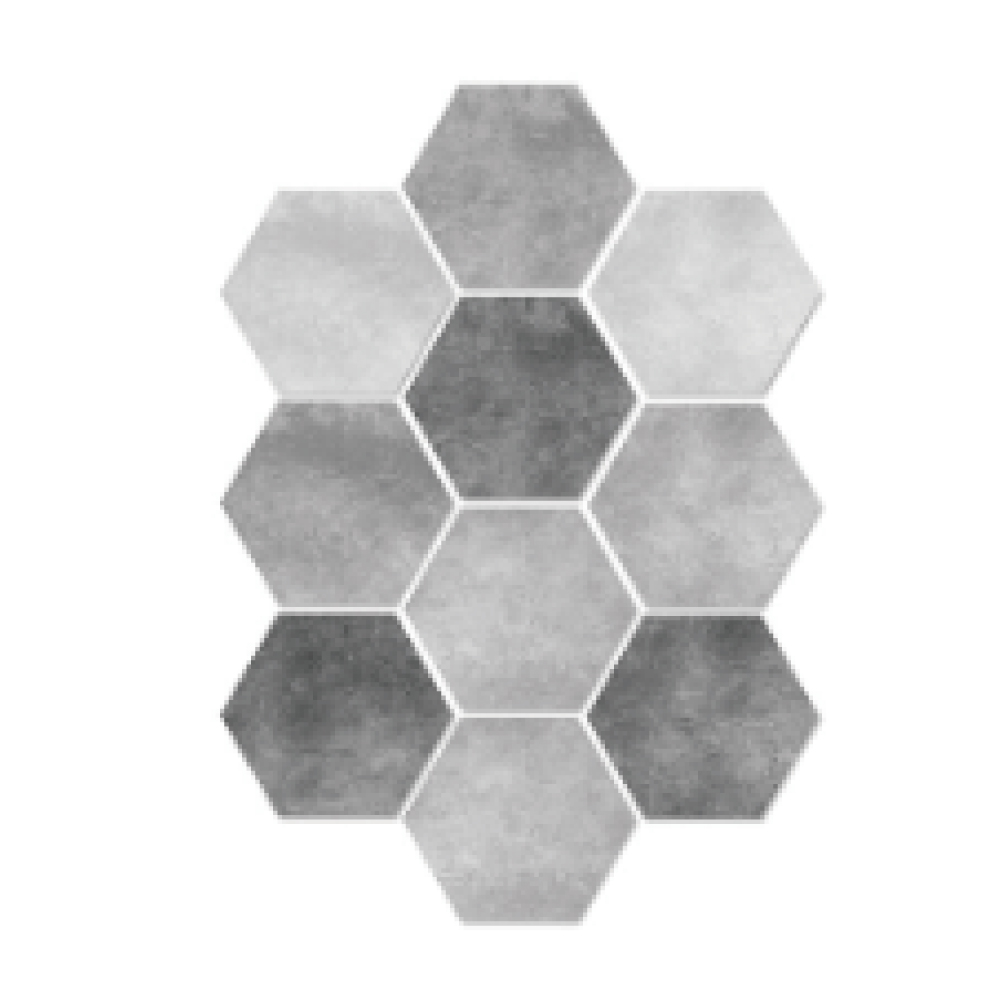 Hexagonal cement texture wall sticker Cement solid color, , large