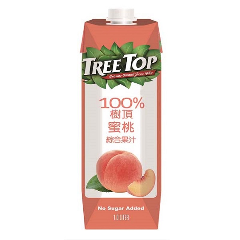 樹頂100蜜桃綜合果汁1L, , large