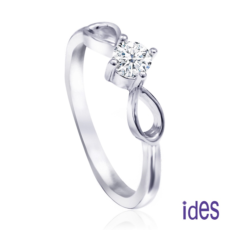 [ides愛蒂思] 情人禮系列設計款30分F/VS1頂級3EX車工鑽石戒指/相隨  (戒圍請於訂單備註), , large