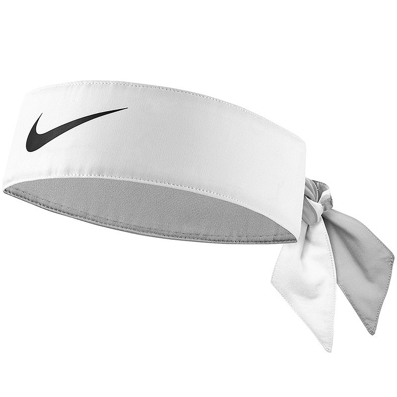 [秉宸] NIKE TENNIS DRI-FIT 綁帶式頭帶 現貨 髮帶 網球頭帶 涼感頭帶 網球 NTN00, 白 101, large