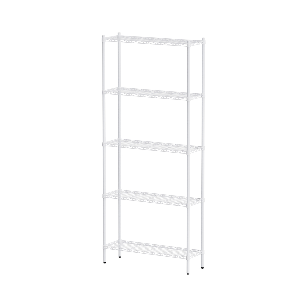 【Y HOUSE】90x30x210cm Lightweight Five-layer Iron Rack Iron Rack Shelf-Painted White, , large
