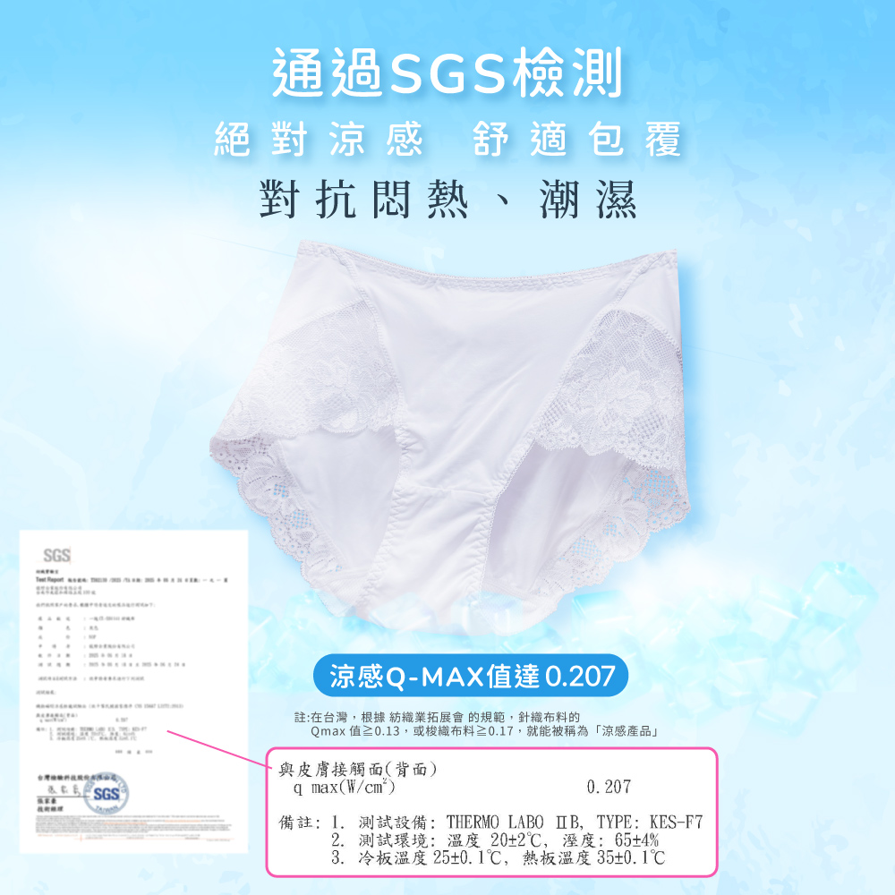 【Clany可蘭霓】台灣製蕾絲涼感親膚包臀中高腰 L-3XL 加大尺碼內褲 柔感灰 3078-61, , large