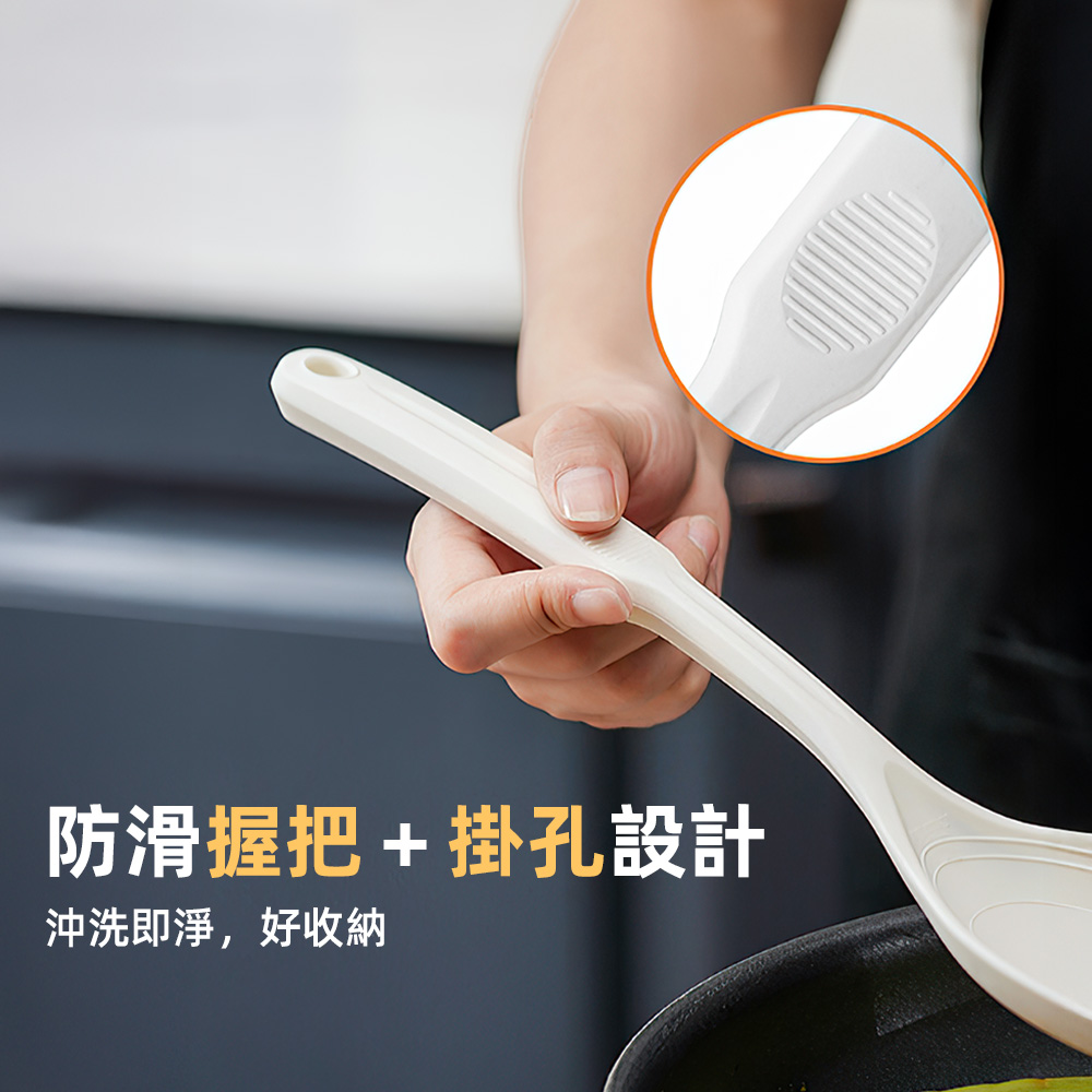【上手家居】刻度矽膠湯勺 白色(矽膠湯匙/矽膠鏟/大湯勺/矽膠廚具), , large