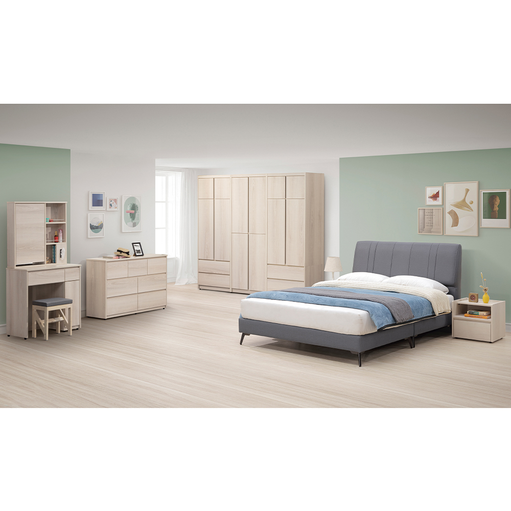 【唯熙傢俱】卡特岩灰色5尺床片, , large