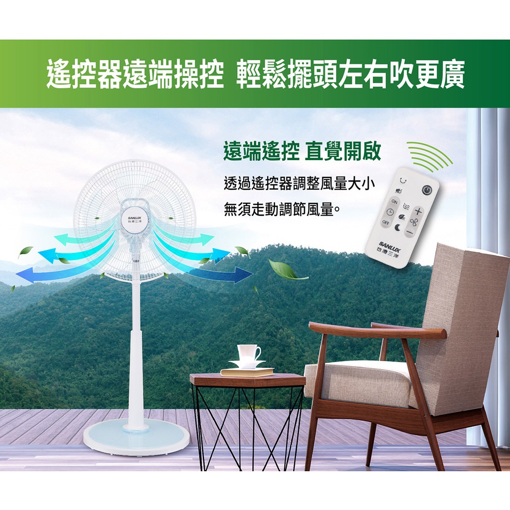 SANLUX 台灣三洋 14吋 DC變頻遙控電風扇 EF-T16DRA1, , large