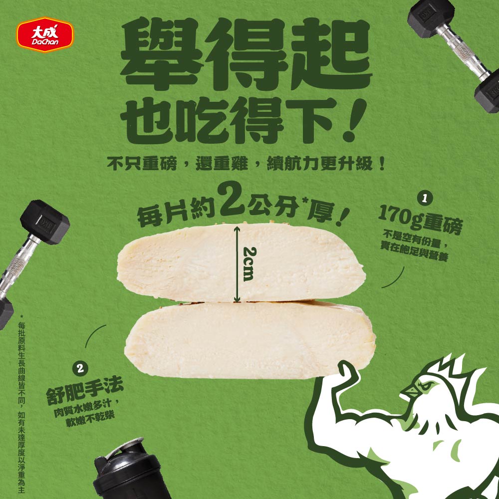 【DaChanFood】coriander - Heavyweight Sous-Fat Chicken Breast (170g/pack), , large
