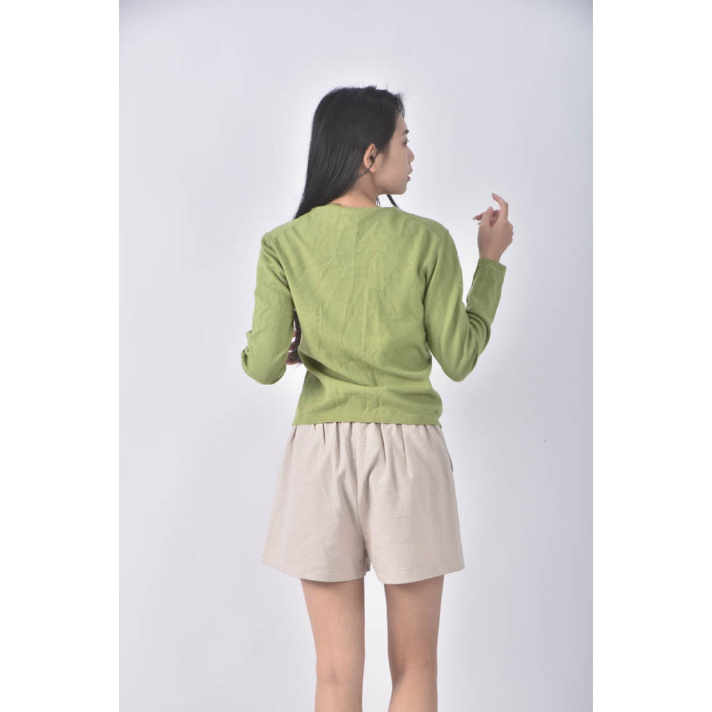 (M) burberryv領綠色外套二手衣, , large