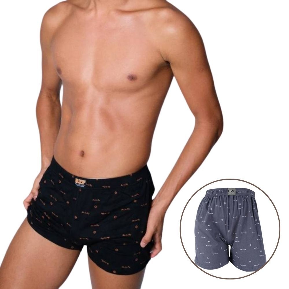 [Kaimei Cotton] 3-pack Random Excellent Combed Cotton Men's Boxer Pants Men's Underwear M.L.XL.3L