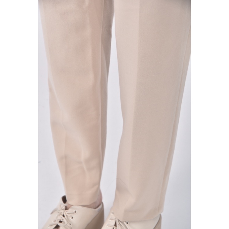 (M) gori高腰質感杏色綁帶長褲二手衣, , large