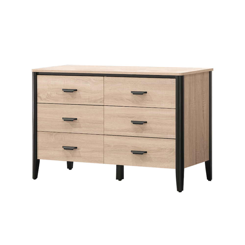 【唯熙傢俱】威尼斯橡木色六斗櫃 抽屜櫃, , large