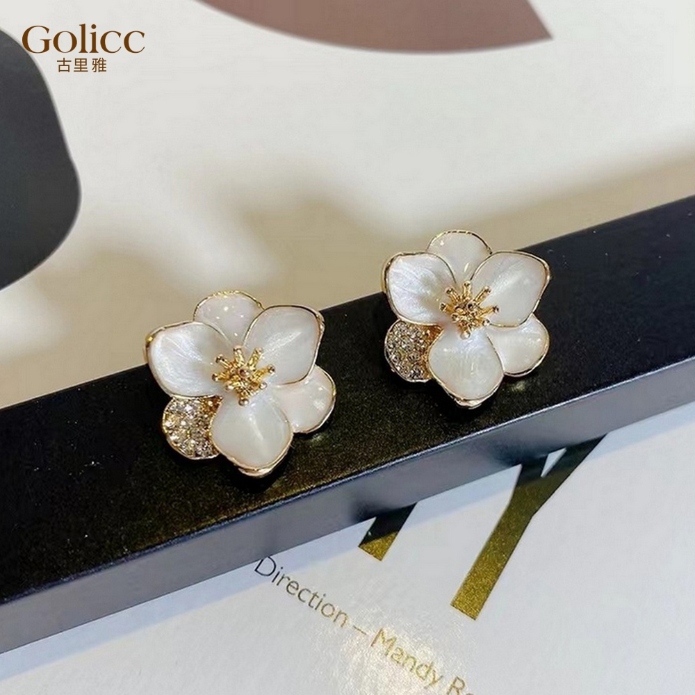 【Gulicc】古莉可 耳環 小香風花瓣耳環, , large
