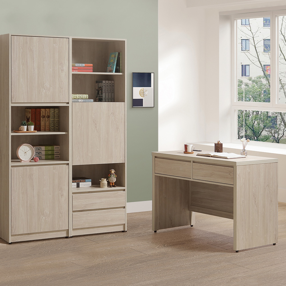 【唯熙傢俱】喬安楓木色3.5尺書桌, , large