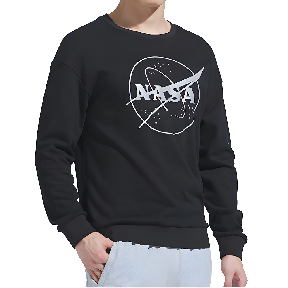 TECTOP 探拓戶外 TECTOPxNASA 圓領長袖大學T恤AHB612721(原版授權 經典設計 百搭好穿), , large