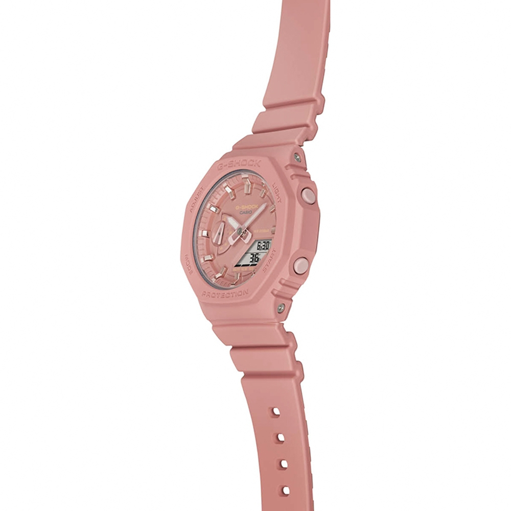 CASIO 卡西歐 G-SHOCK 珊瑚粉 八角雙顯手錶 GMA-S2100-4A2, , large