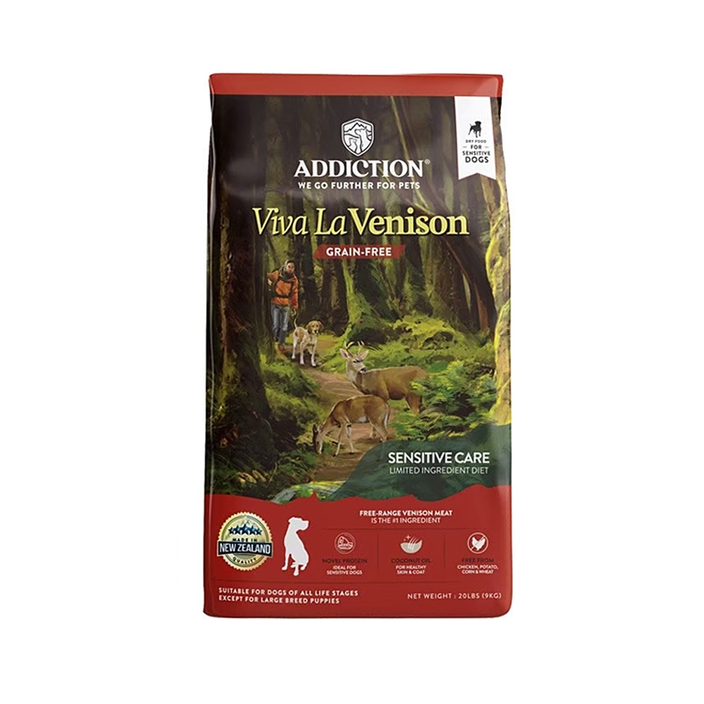 【ADDICTION 自然癮食】放牧鹿 無穀全齡犬飼料15kg, , large