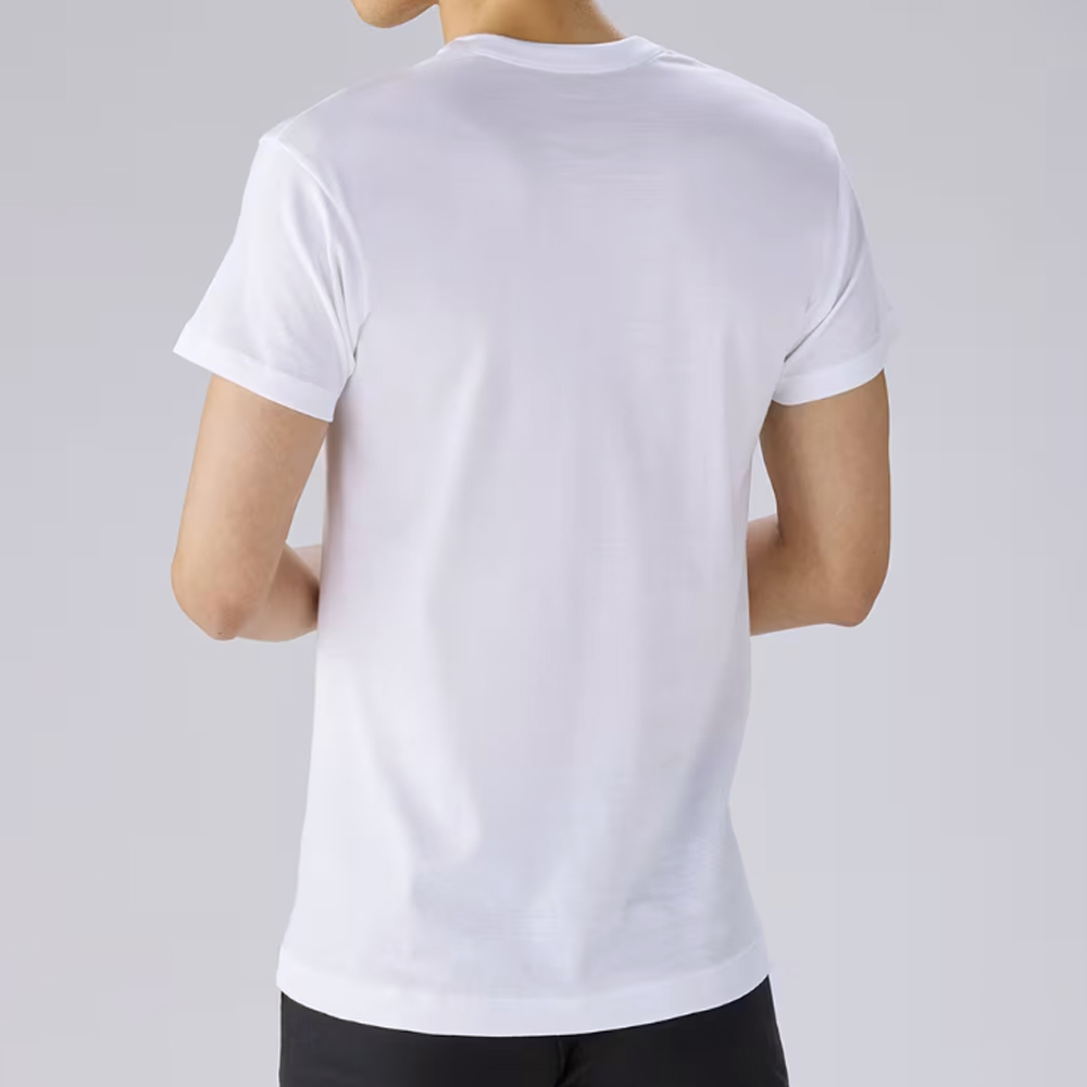 【日本郡是Gunze】日本製 兩件組 抗菌防臭加工 100%純棉 男士 圓領 短袖內衣 衛生衣(舒適親膚) 白色-LL, , large