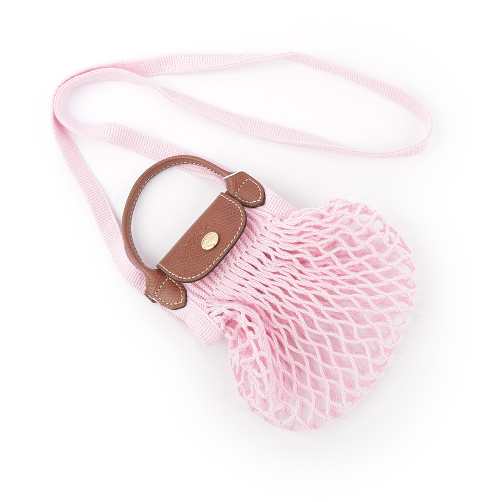 LONGCHAMP XS號 LE PLIAGE FILET 二用漁網包/粉色, , large