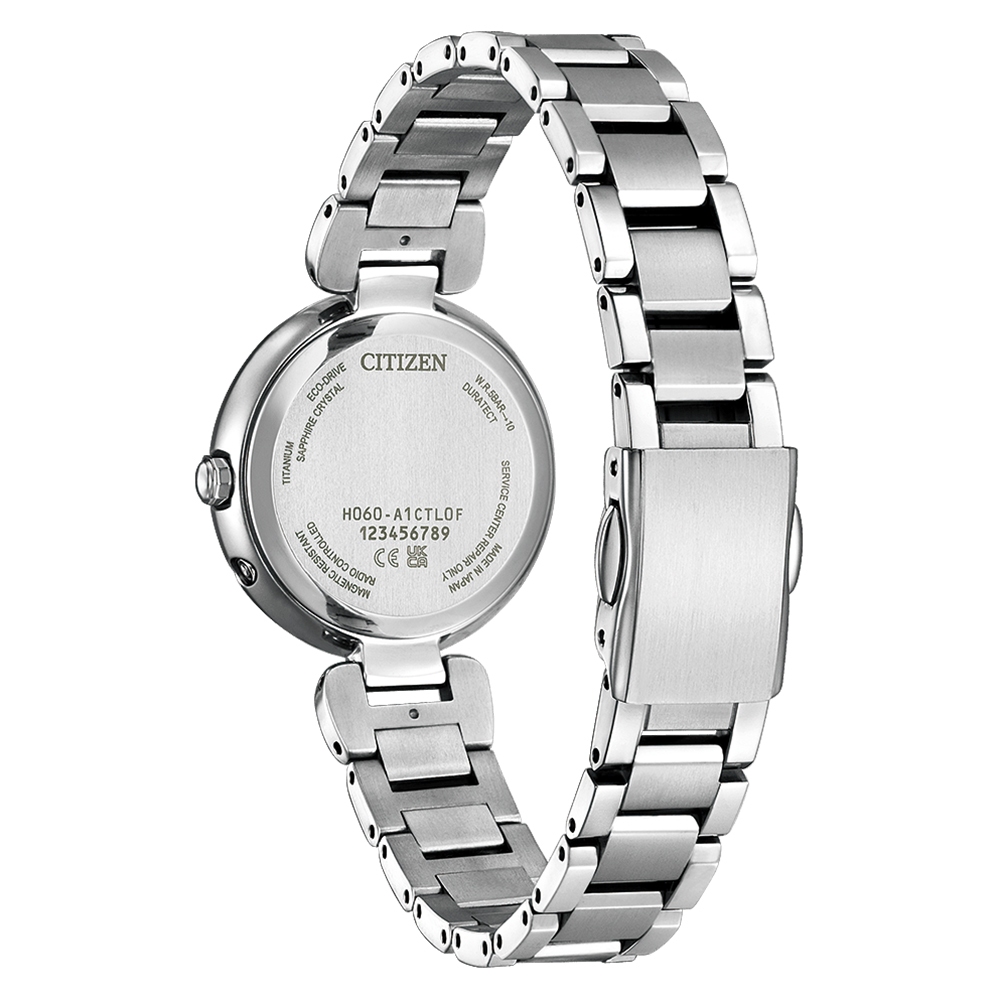 CITIZEN 星辰 XC 月虹 限量 光動能鈦金屬電波鑽石女錶 送禮推薦 ES9460-70L, , large