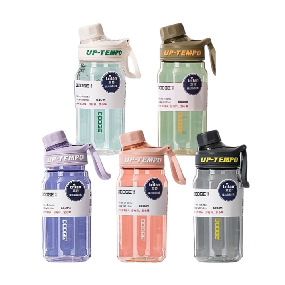 【H&R安室家】Dodge 道奇Tritan扭蓋刻度水壺 運動水壺680ml(H38), , large