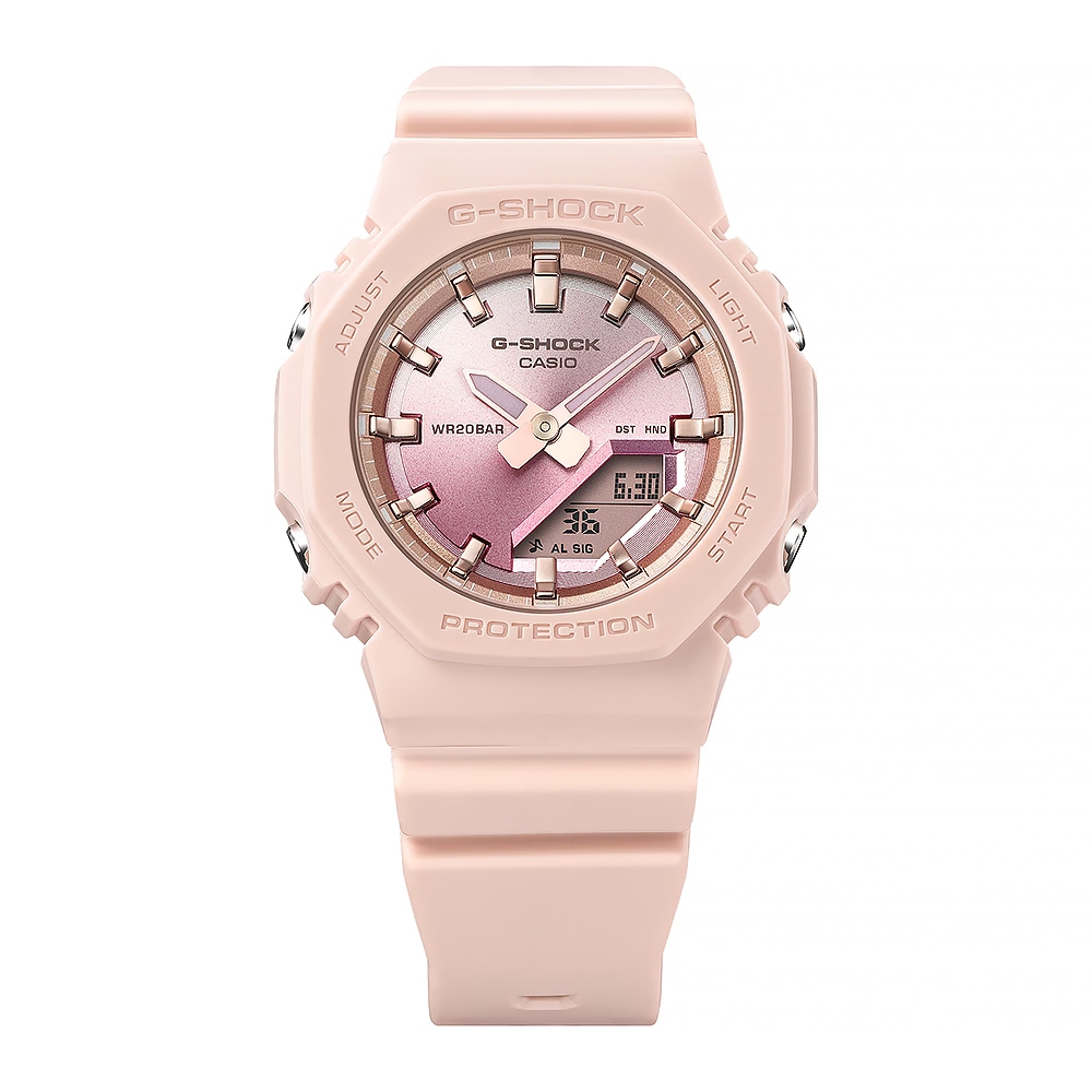 CASIO 卡西歐 G-SHOCK 粉紅漸層 八角 手錶 女錶 GMA-P2100SG-4A, , large