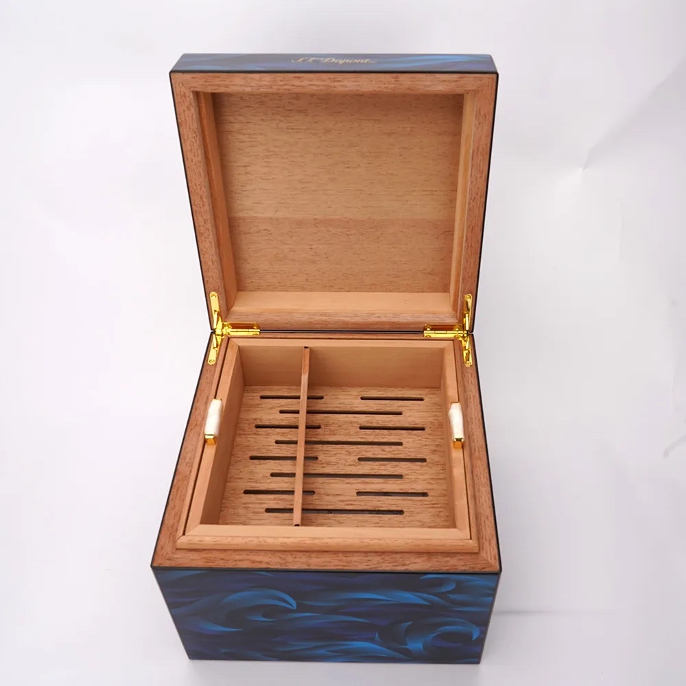 S.T.Dupont 都彭 錦鯉圖系列 方形雪茄盒 001397, , large