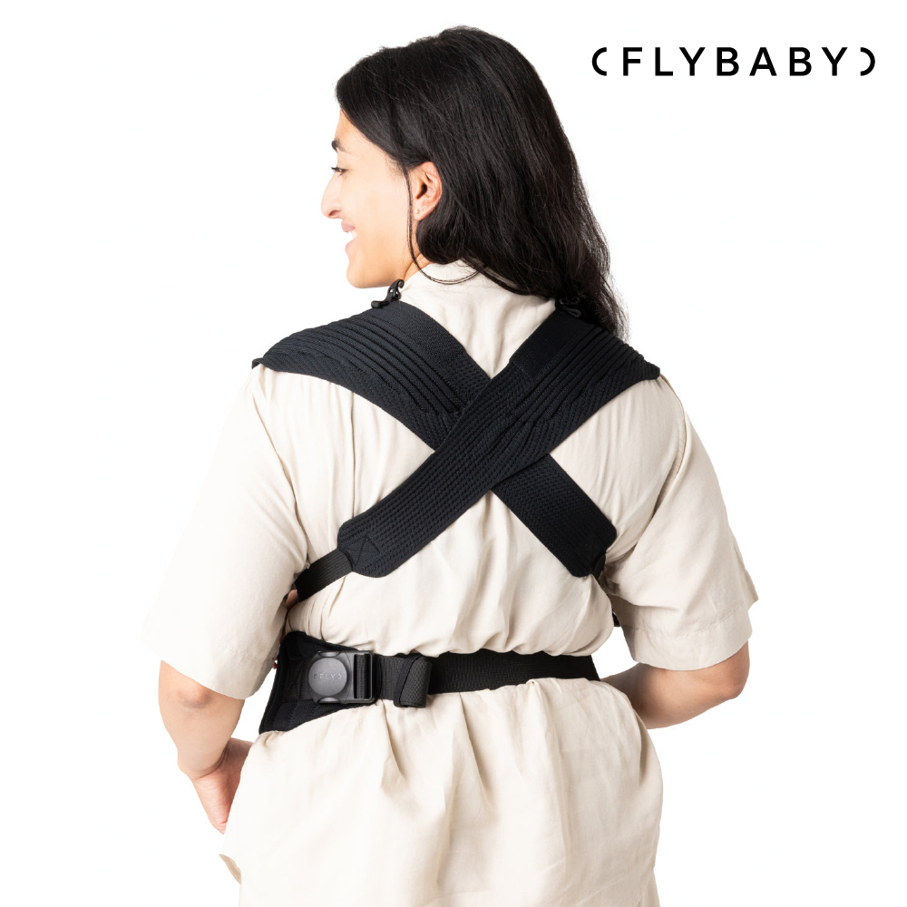 Flybaby 輕便透氣嬰兒揹巾_氣質黑, , large