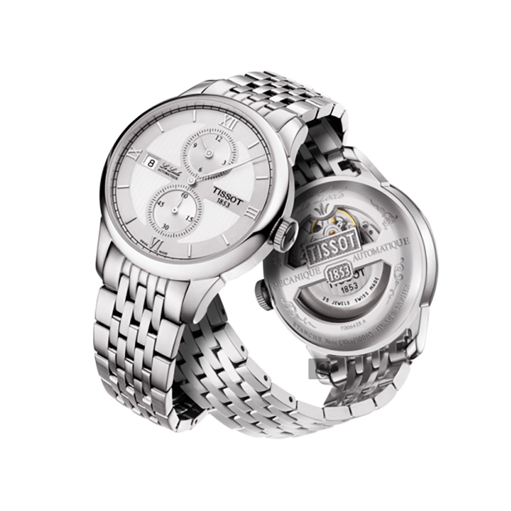 TISSOT 天梭 LE LOCLE 力洛克雅仕機械腕錶-銀/40mm  T0064281103802, , large