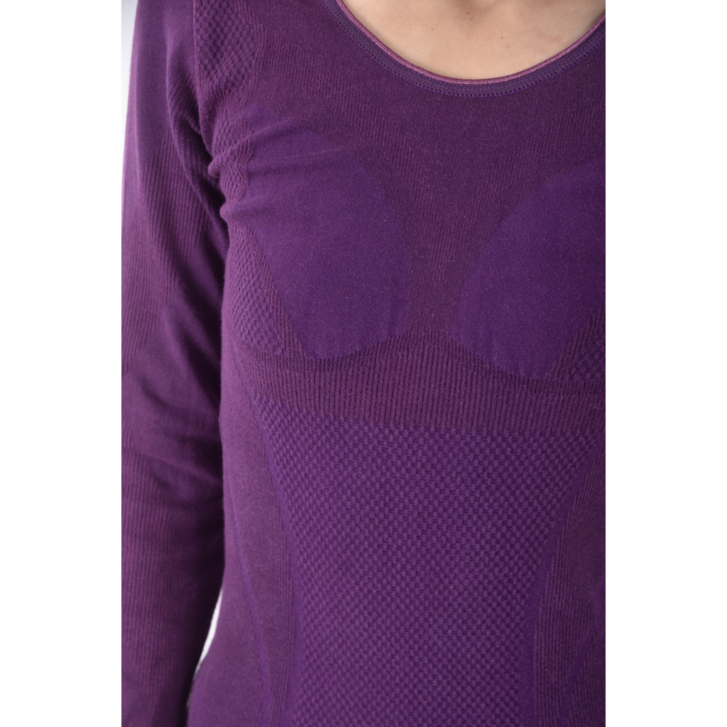 (S) 圓領紫色長袖上衣二手衣, , large