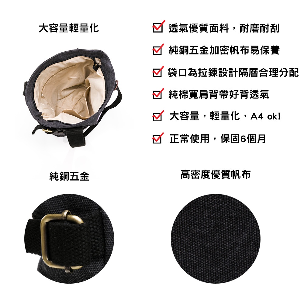 SPRING-日式簡約帆布袋 復古帆布肩背包 帆布側背包 A4可放手提肩背豎款帆布包-多色, , large