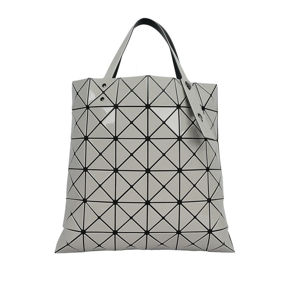 ISSEY MIYAKE BAO BAO LUCENT 6x6 亮面雙色托特包/石墨灰/珍珠灰, , large