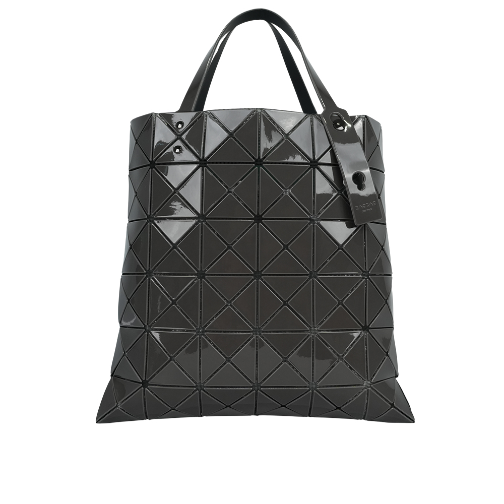 ISSEY MIYAKE BAO BAO LUCENT 6x6 亮面雙色托特包/石墨灰/珍珠灰, , large