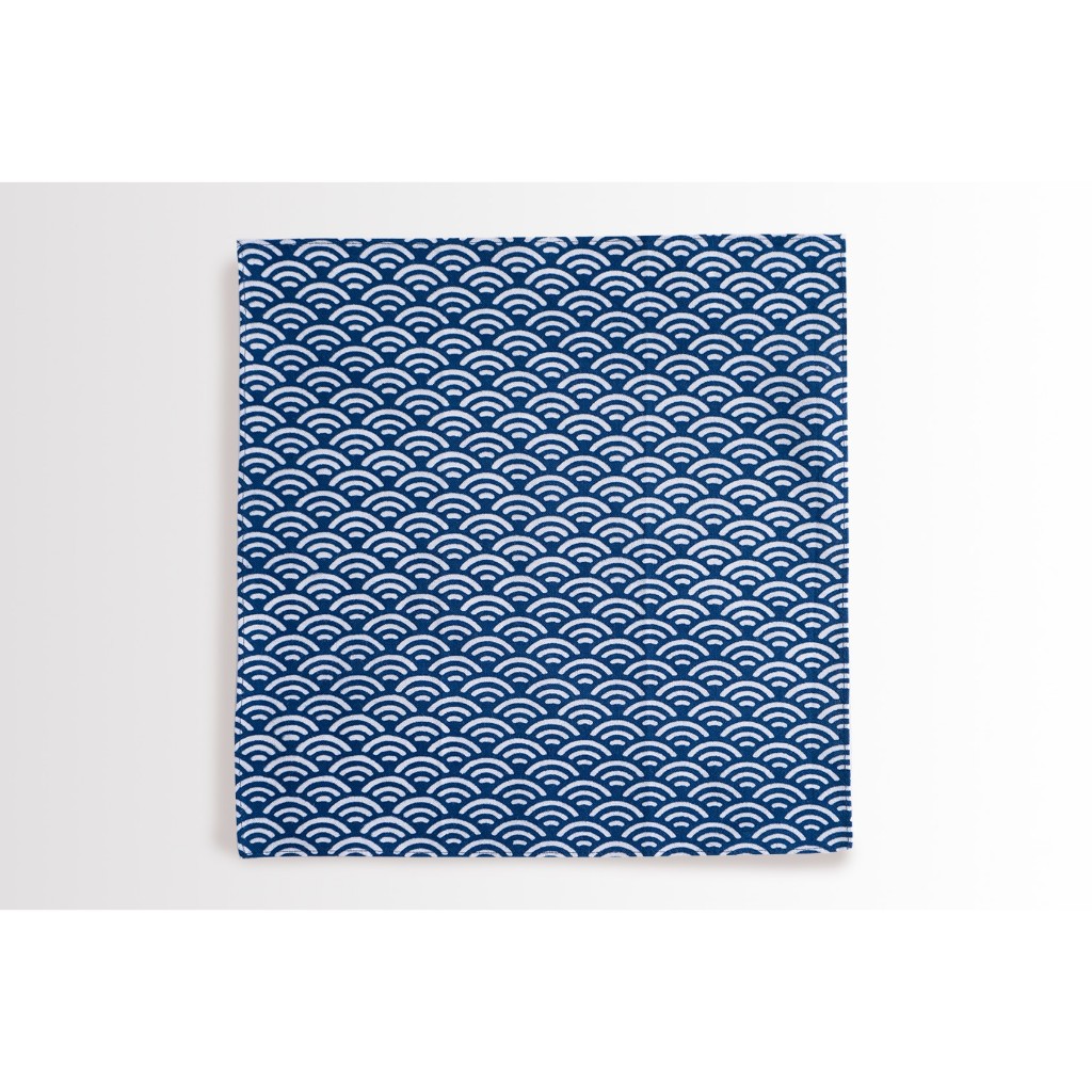 日本選物~ 日本製 KAMAWANU 紅酒/雞尾酒餐巾 全棉 方巾 多功能手巾 手帕 27x27 cm (夢幻藍五件組), , large