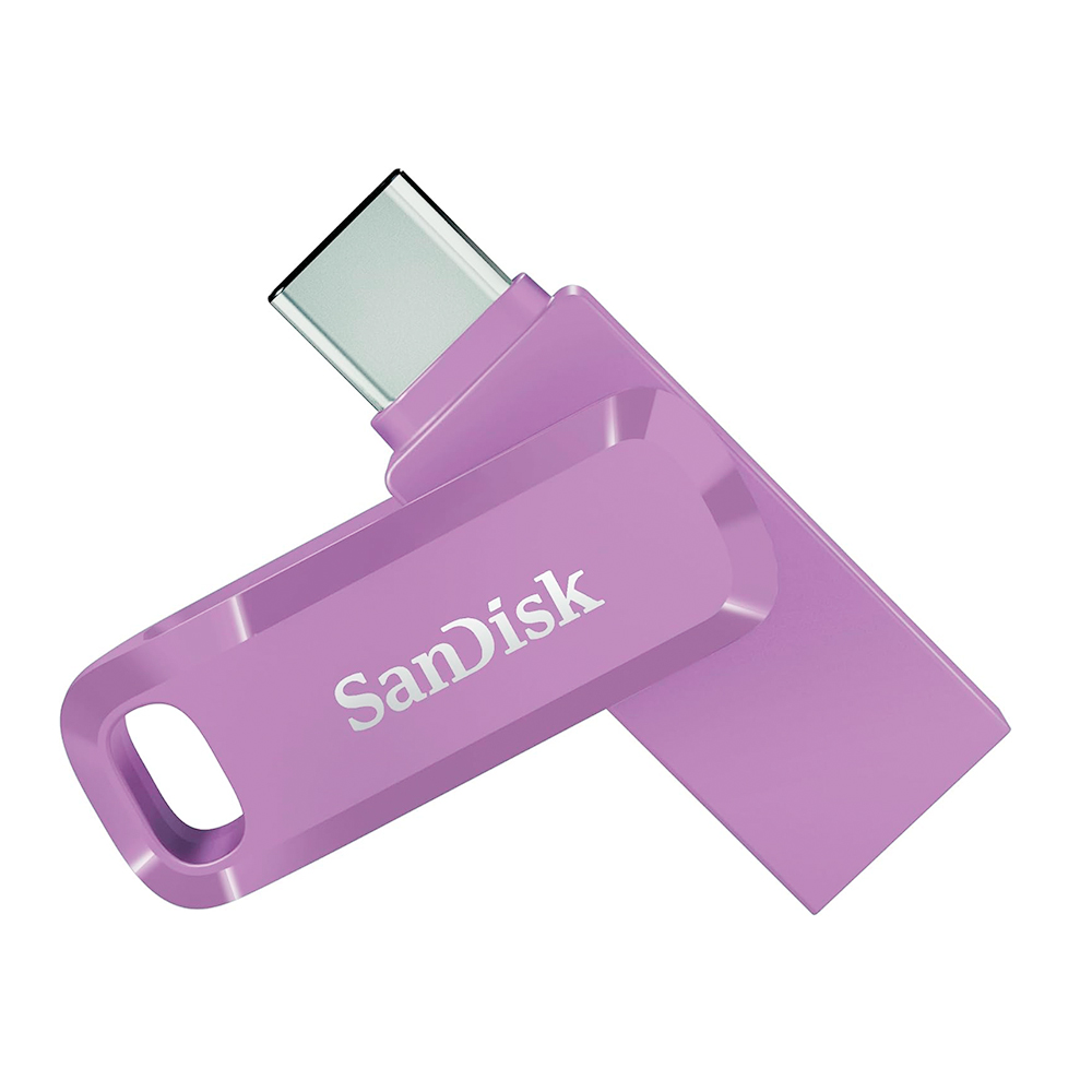 【SanDisk】Ultra GO 1TB 薰衣草紫 TYPE-C USB 3.2 雙用 OTG 旋轉隨身碟 讀取速度 400MB/s, , large